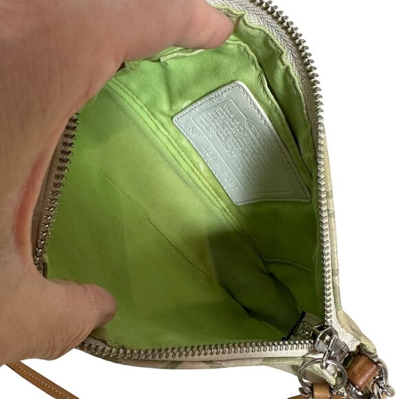Coach Y2K OPTIC Green Signature Canvas Mini Bag + Free Coach Leather Extender - Picture 7 of 15